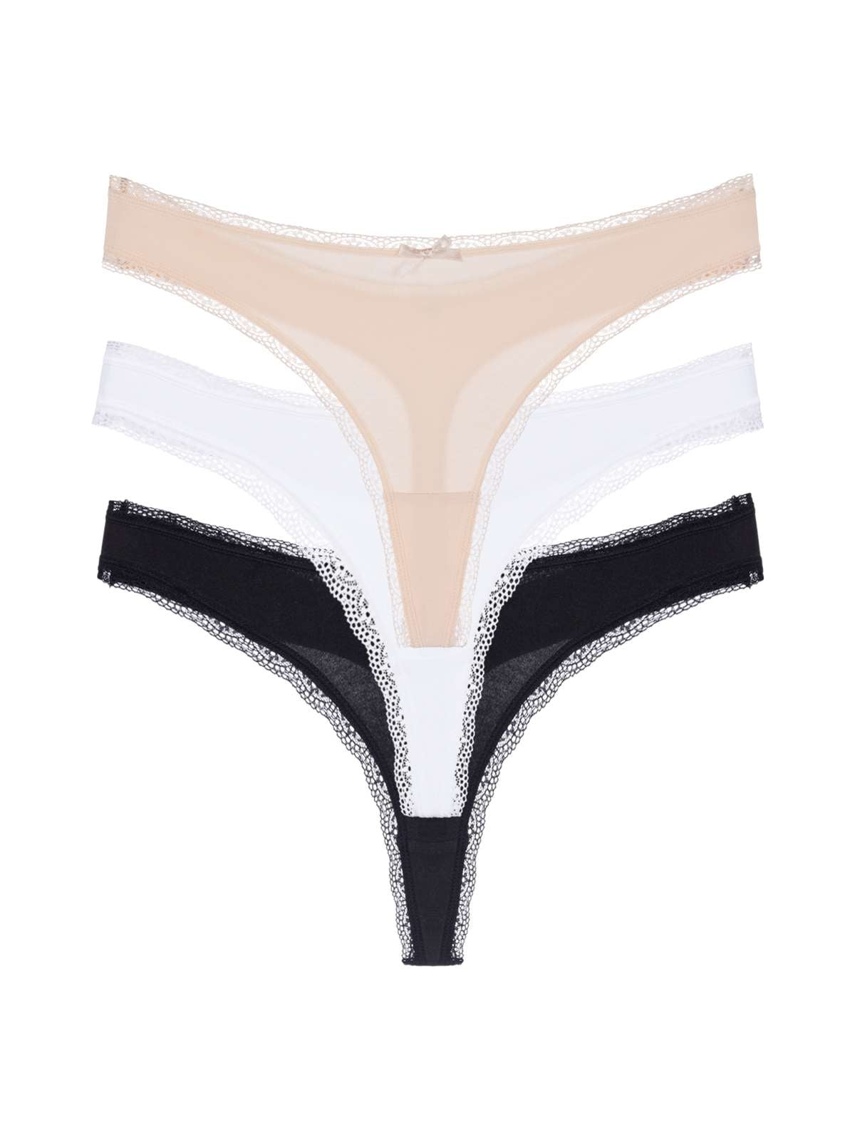 Essential Cotton 3 Pack Thong