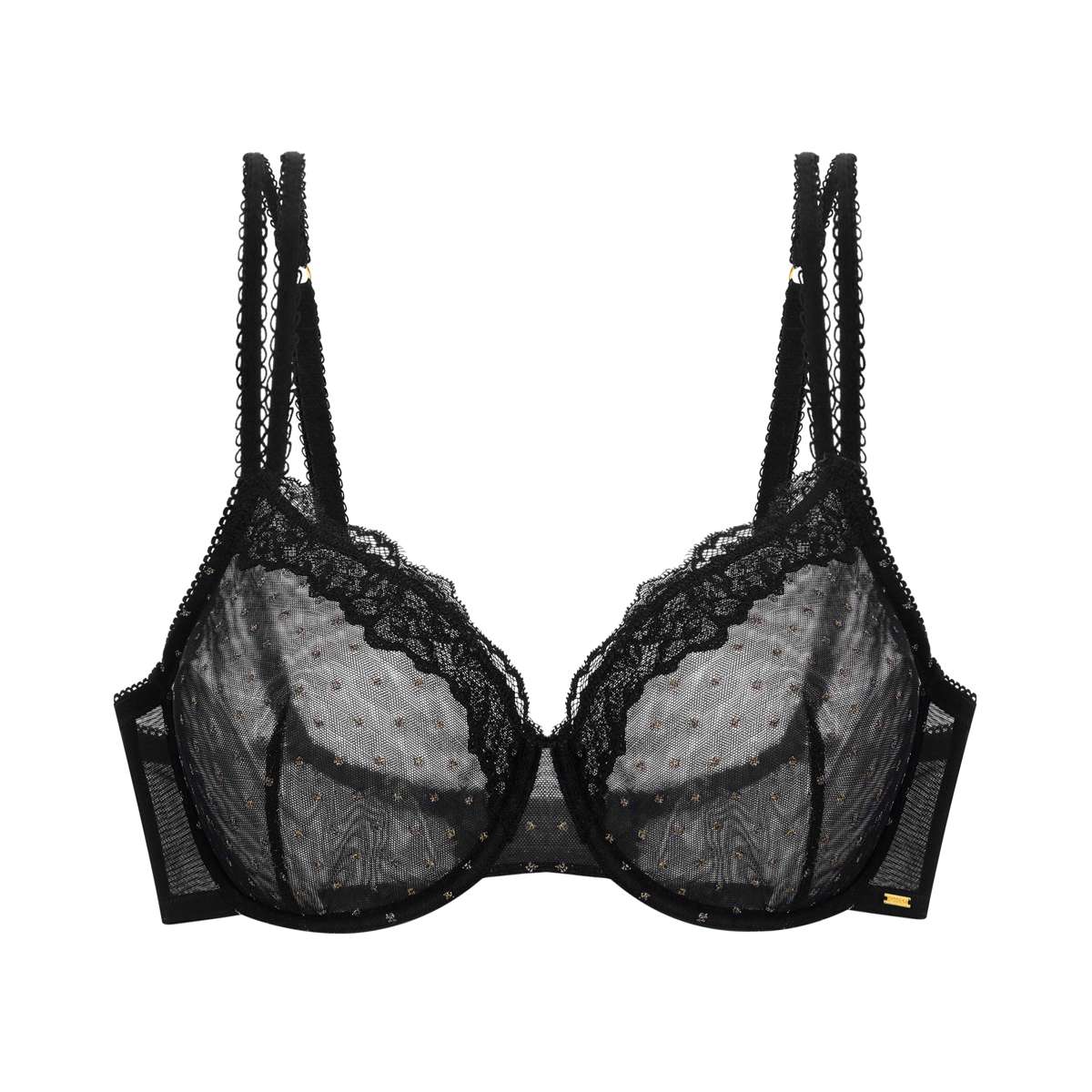 Origins Shimmer Dot Mesh Non Padded Full Coverage Bra