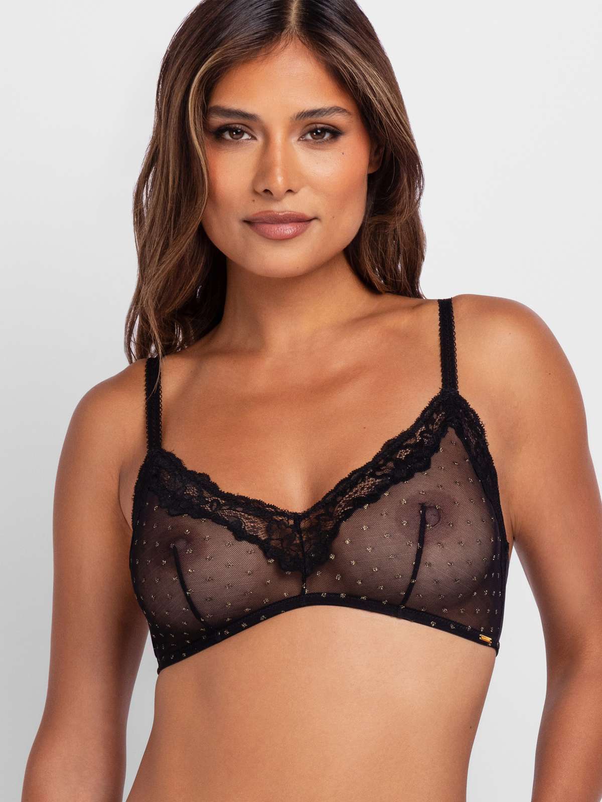 Origins Shimmer Dot Mesh Non Padded Bralette