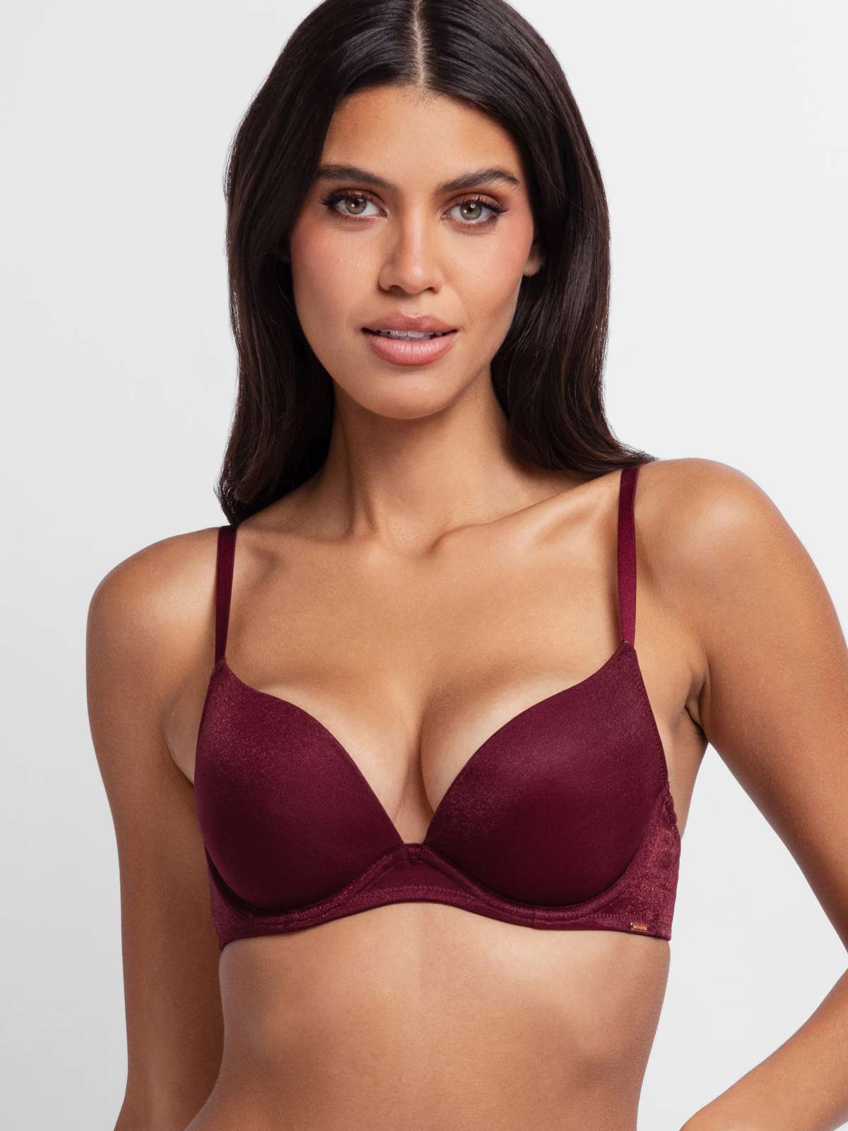 Origins Shimmer Mesh Push Up Push Up Plunge Bra
