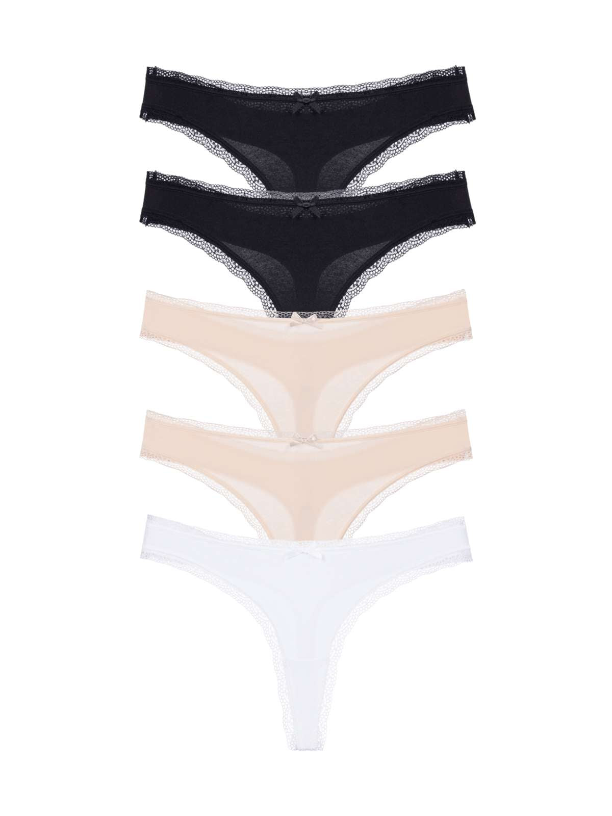 Essential Cotton 5 Pack Thong